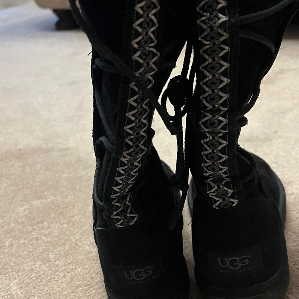 UGG Black Suede Winter Boots